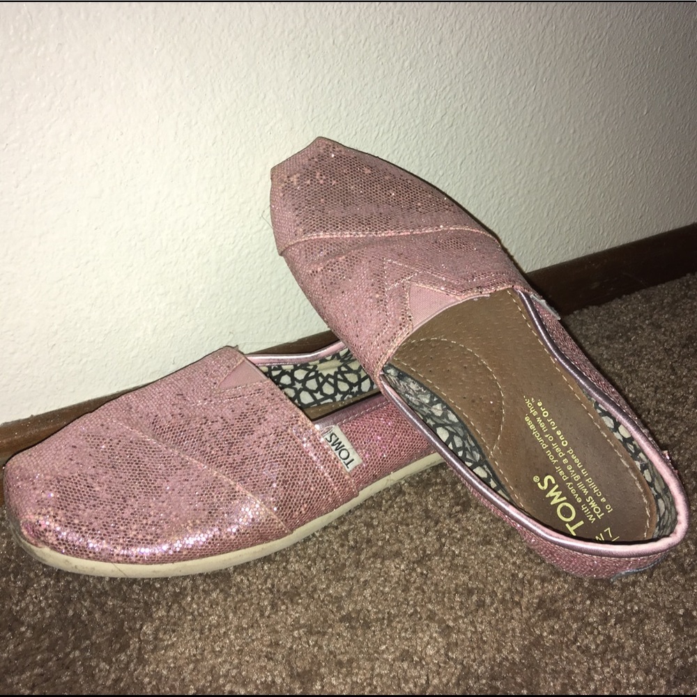 Pink glitter Toms!